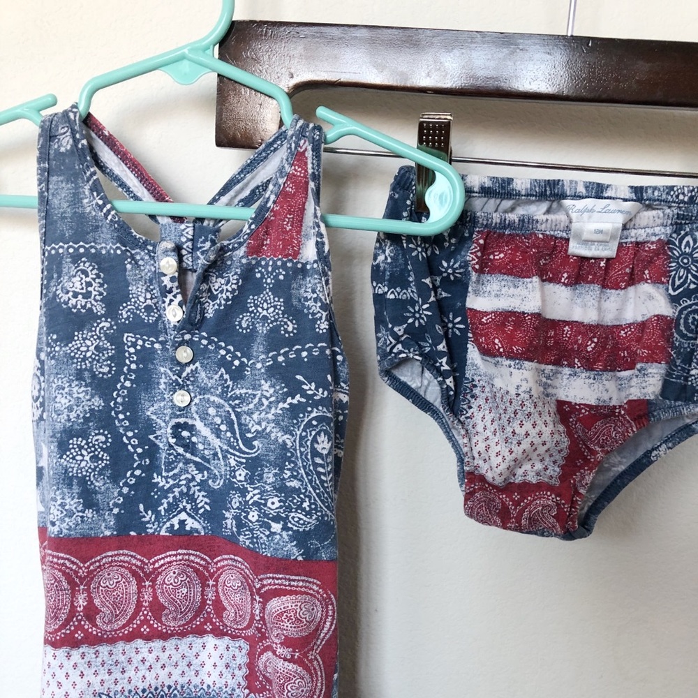 Ralph Lauren two piece tank and bloomer set.